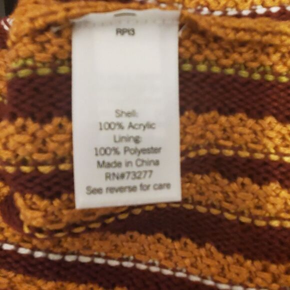 NWT SO Goods for Life Women's Skirt XS Brown Orange Crochet Knit Midi Boho - Picture 14 of 16